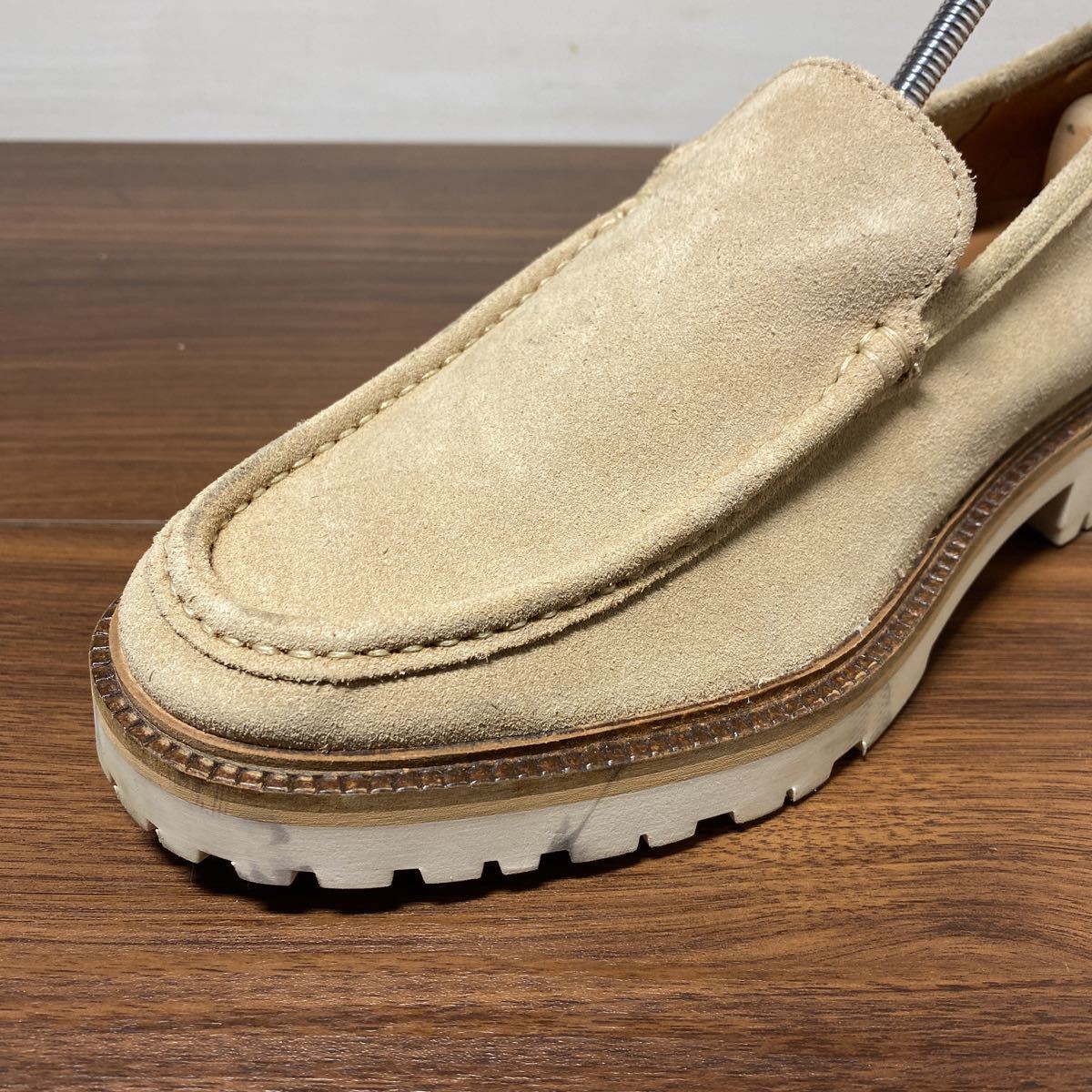 ZARA メンズ 本革 （レッドブラウン） 本革カウレザーモックトゥクラシックワークブーツ ブーツ 新品 ザラ タグ付き BROWN 細見え 脚長 ローカット シューズ スニーカー ブラウン