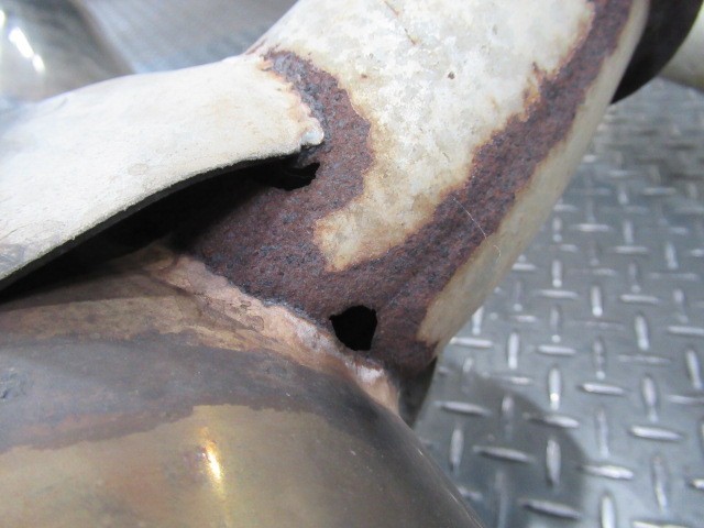 ☆29098 SE3P RX-8 前期 BURNOUT LUXRT リアマフラー 錆腐食穴有(社外