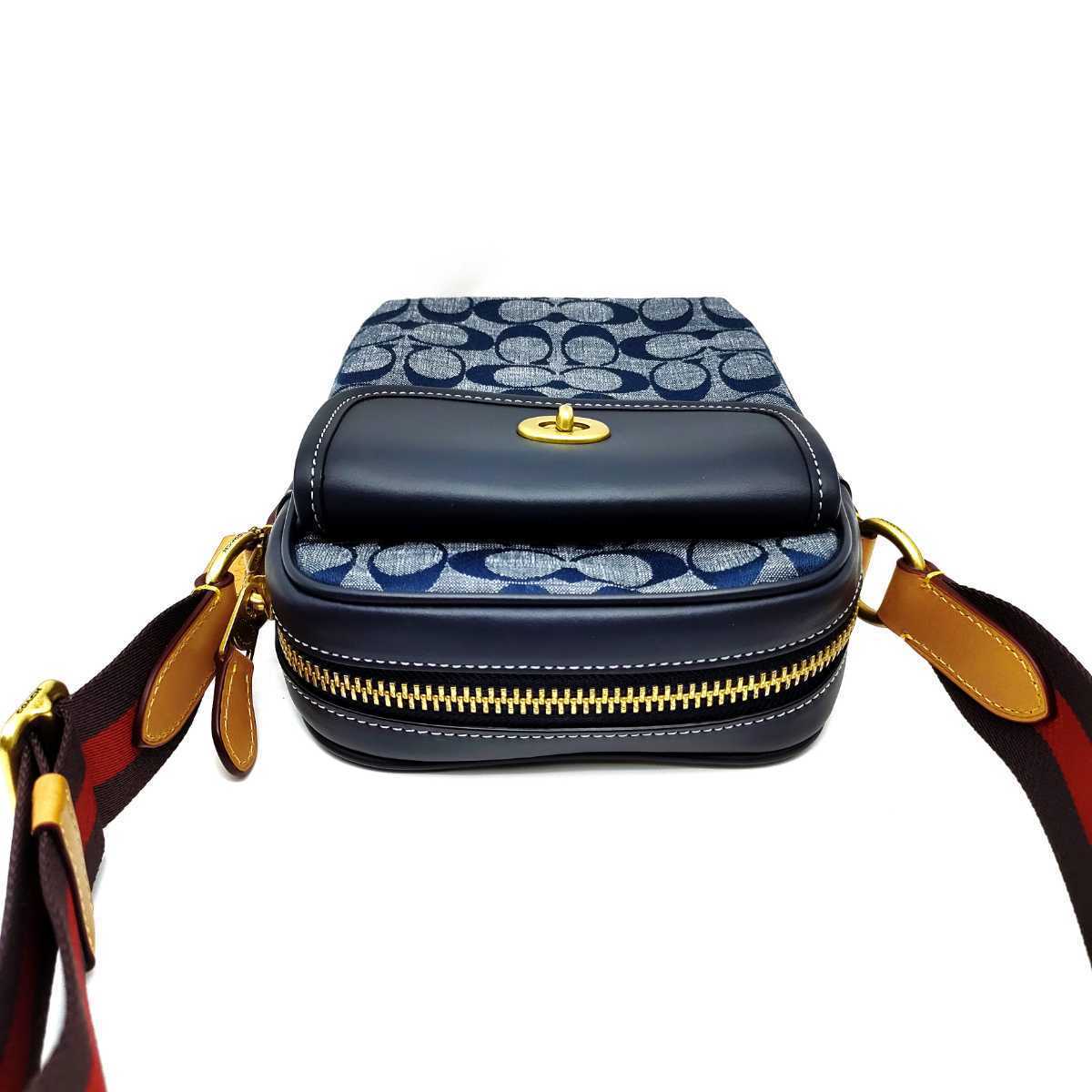 送料無料 超美品 COACH コーチ メンズ ショルダーバッグ ヘリテージ 