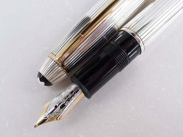 未使用・即決】 モンブラン 146 ソリテール 銀無垢 万年筆 M