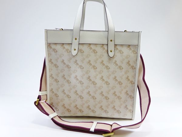 新品 未使用 145 g COACH コーチ トート バッグ 白 ホワイト