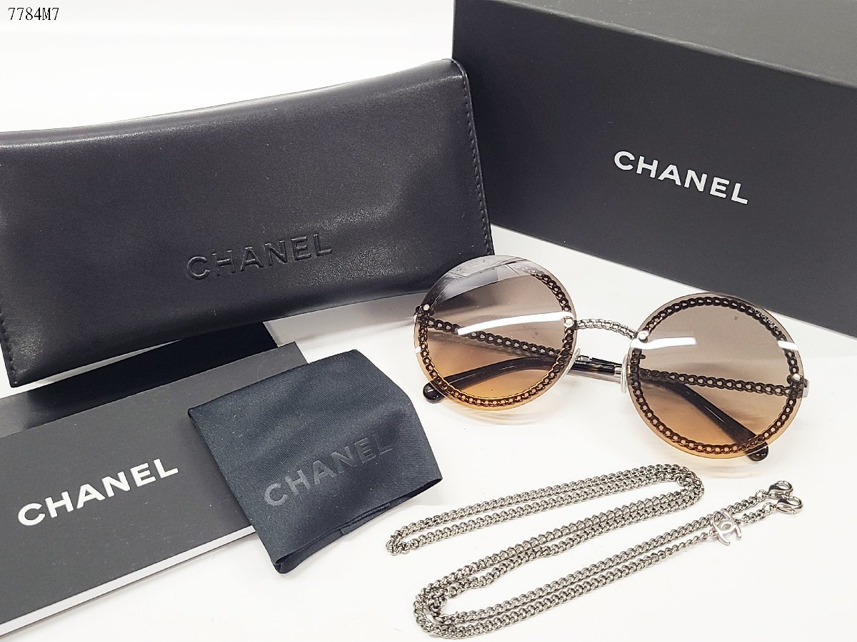 シャネル CHANEL ラウンド チェーン ココマーク メガネ アイウェア 