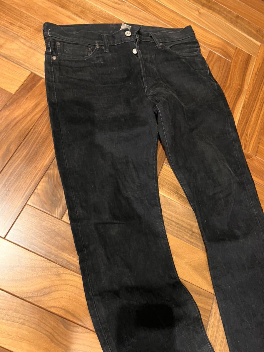 RRL RL ダブルアールエル RALPH RRLストレートデニム W32 w30 DOUBLE RL RRL リミテッドエディション スリム フィット ブラックジーンズ ダブルアールエル ラルフローレン セルビッチデニムパンツ