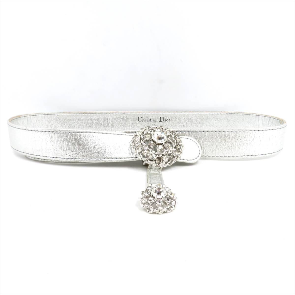 クリスチャンディオール ベルト レディース シルバー 美品Christian