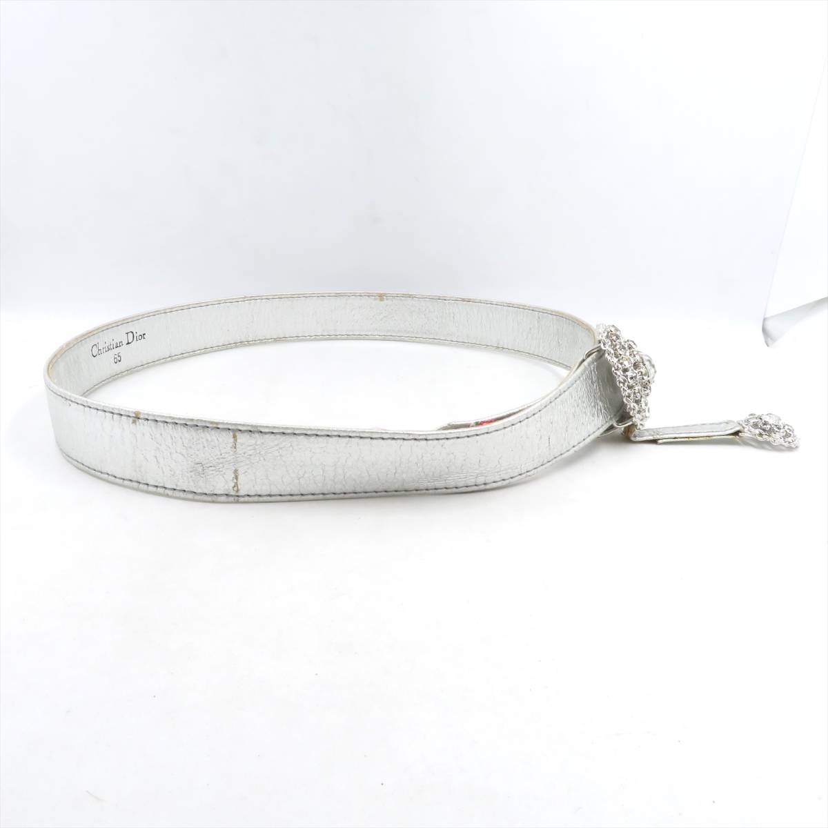 クリスチャンディオール ベルト レディース シルバー 美品Christian