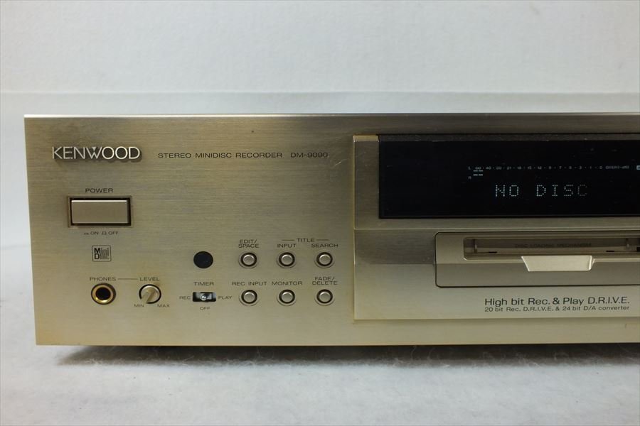 ☆ KENWOOD ケンウッド DM-9090 MDデッキ 動作確認済 音出し確認済 