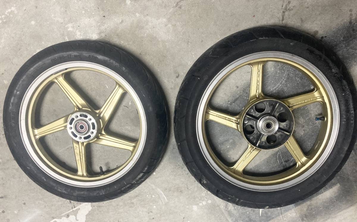 ゼファー400 ホイール キャストホイール ゴールド 実働外し ゴールド