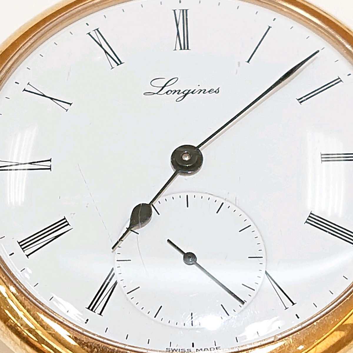 LONGINES 稼働品 ロンジン 懐中時計 白文字盤 アンティーク 手巻き ...