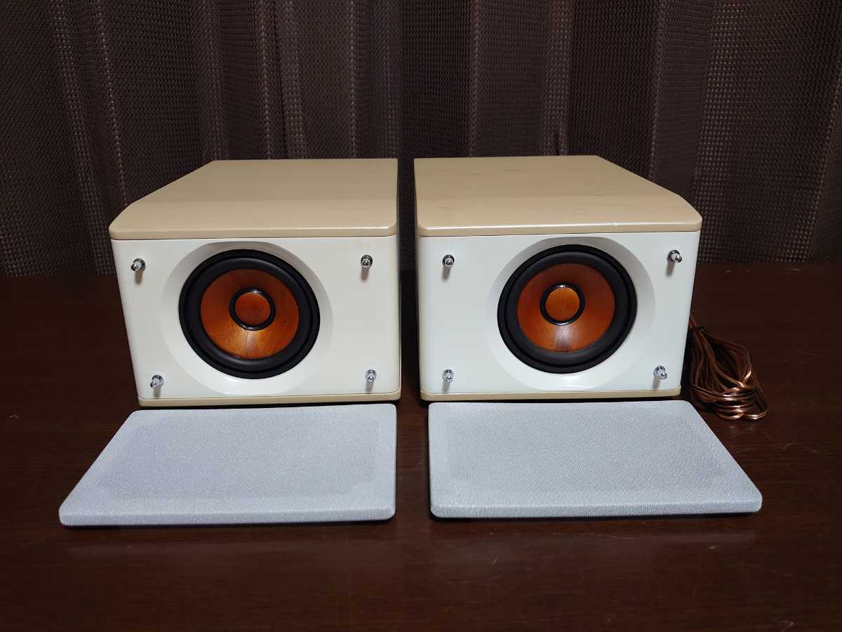 JVC ビクター Victor 高音質.高CPのウッドコーンスピーカー ビクター、直販限定のウッドコーン採用コンポ「EX-S1000 ウッドコーンユニット搭載高音質スピーカー JVC ビクター 高音質ウッドコーンスピーカー SP-EXS1-M 動作品 純正スピーカーケーブル付きです！