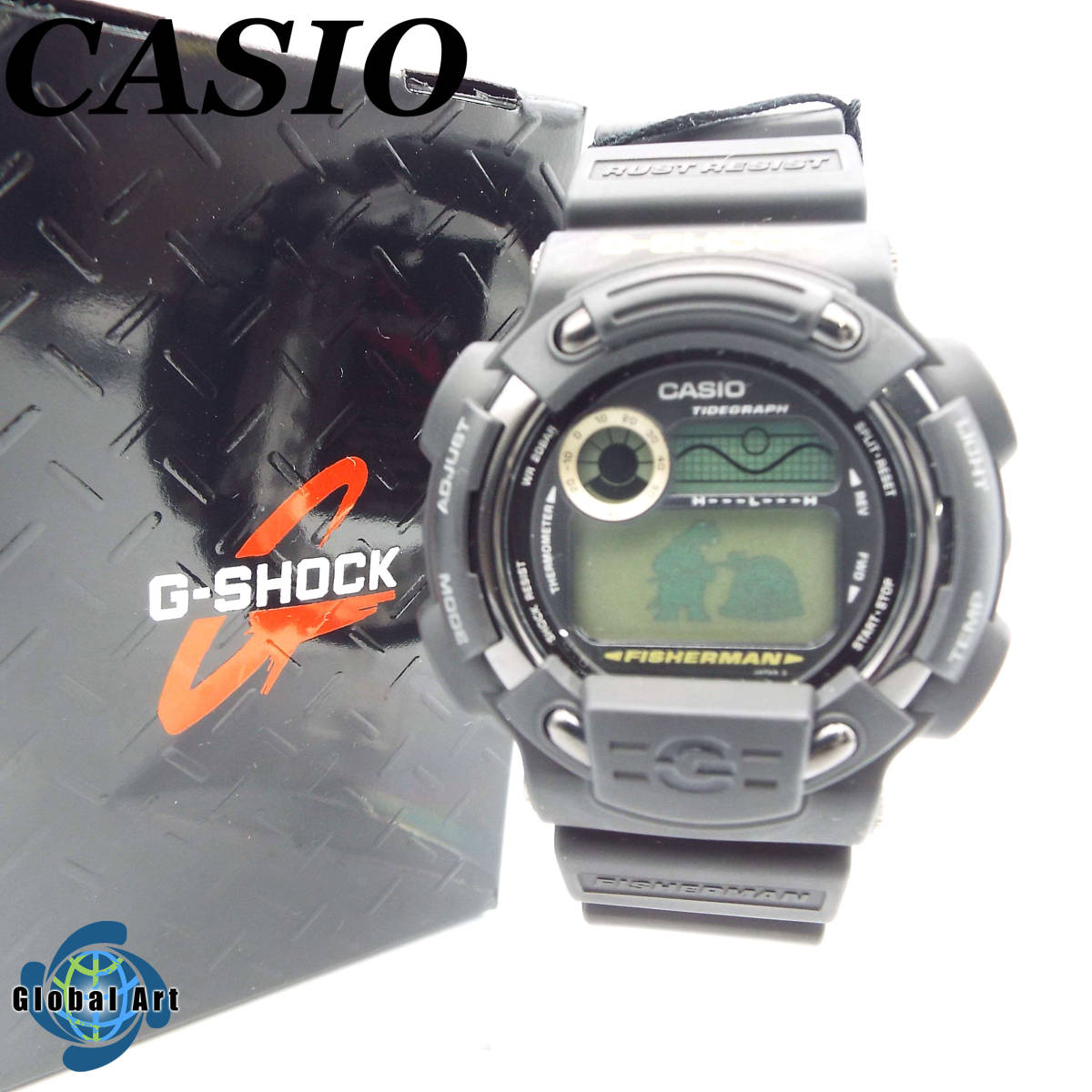 あ11197【デッドストック】CASIO カシオ/G-SHOCK/クオーツ/メンズ腕時計/デジタル/チタン/200M/純正ベルト/DW-8600/ケース付/ジャンク