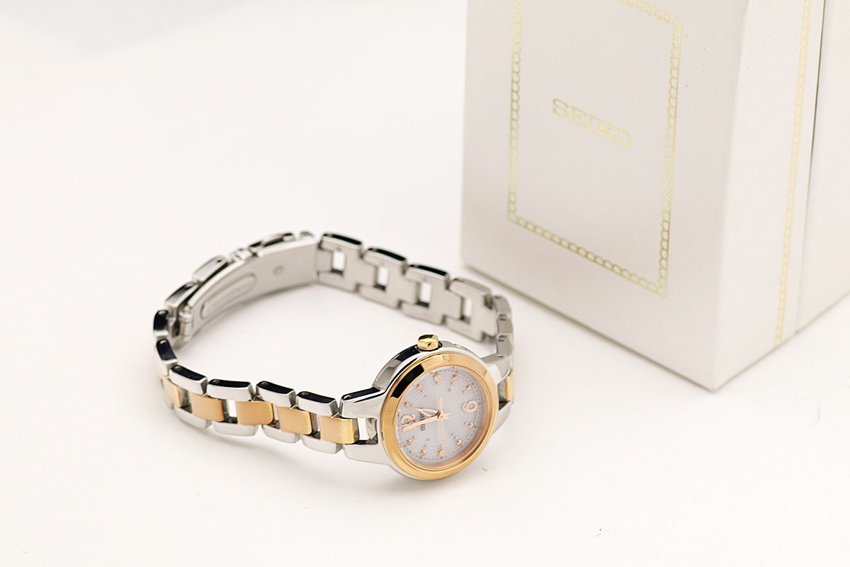 美品 SEIKO セイコーティセ SWFH024 1B21-0AF0 SS・PG色メッキ 