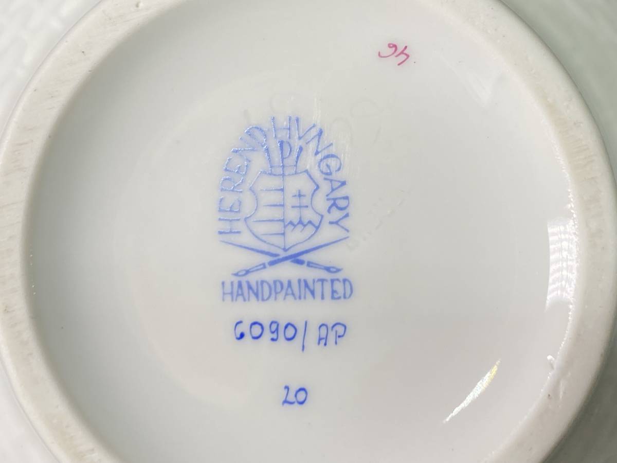 7＃MH2/X2057 Herend ヘレンド 小物入れ 蓋物 金彩 花柄 ピンク バラ
