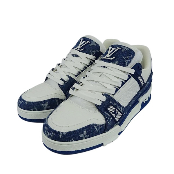 【LOUIS VUITTON ルイヴィトン】2022年新作 トレイナー・ラインスニーカー デニム 1A9JGS サイズ7 1/2 【新品】
