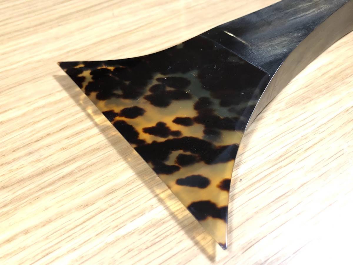 バチ 津軽三味線 黒水牛 鼈甲 撥 三味線 三味線バチ 黒水牛べっ甲 天然