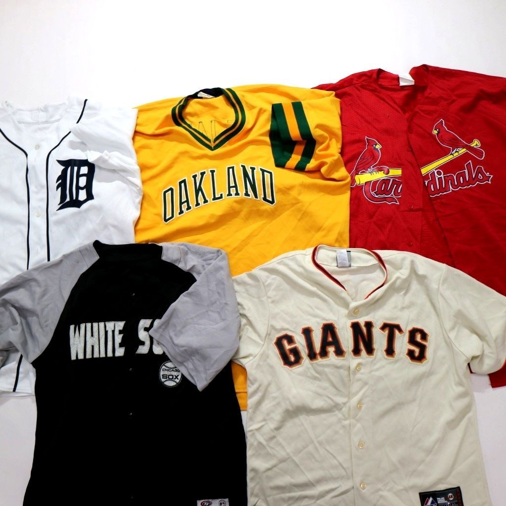 ★訳あり 30枚 MLB ゲームシャツ ベースボール set ヤンキース 他 [メンズ] まとめ売り セット 古着卸 最落なし 1円スタート 訳有6742