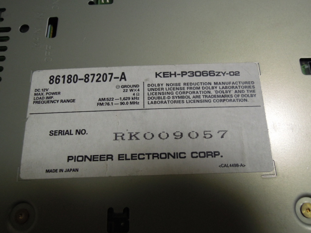 carrozzeria製 carrozzeria製 KEG-P3066ZY-02 CDS-P300 セット