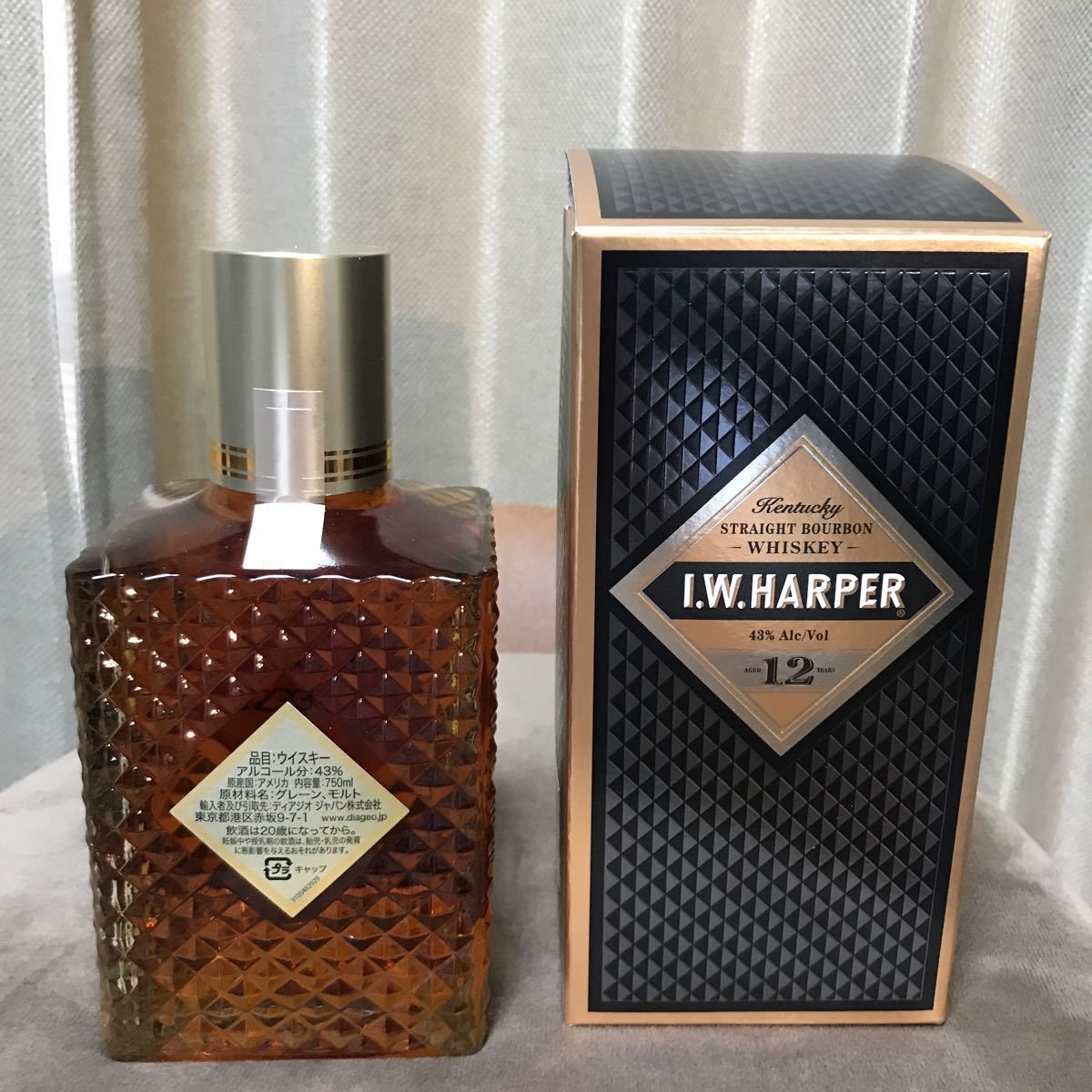 ◇注目! I.W.ハーパー 12年 旧ボトル 750ml 43% バーボン 12年 750ml