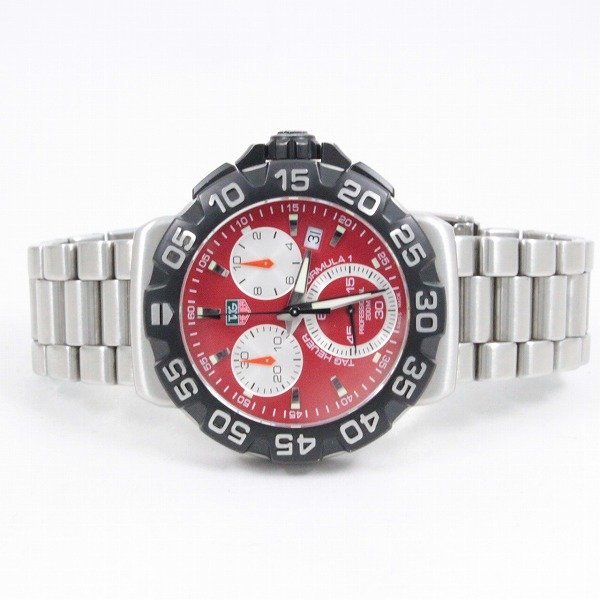 タグホイヤー フォーミュラ1 クロノグラフ クォーツ メンズ 腕時計 赤  