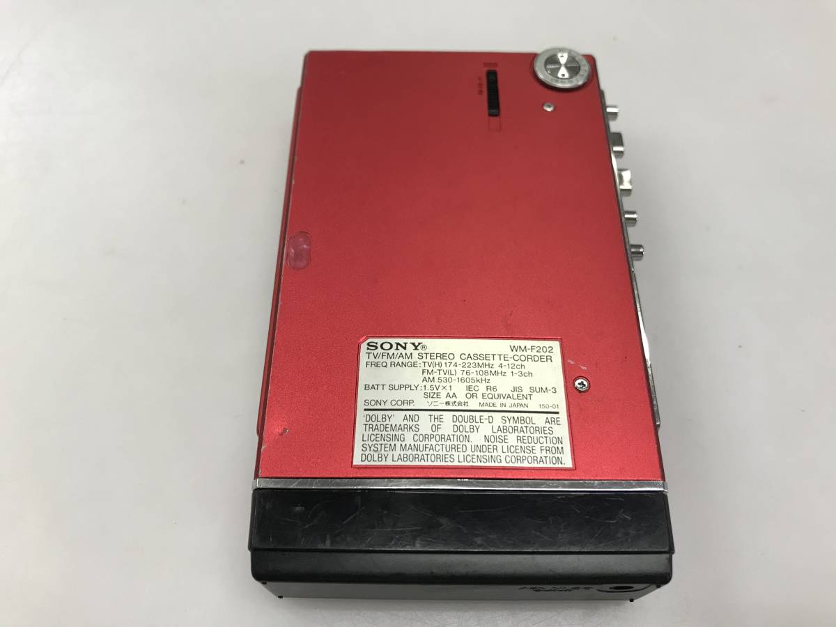 脈様 昭和レトロSONYカセットウォークマンWM-F202現状品⁄ジャンク
