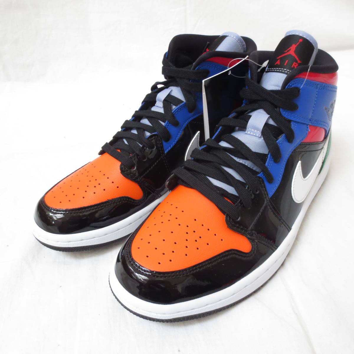 Air Jordan 1 Mid SE Patent Bred Toe – Puffer Reds