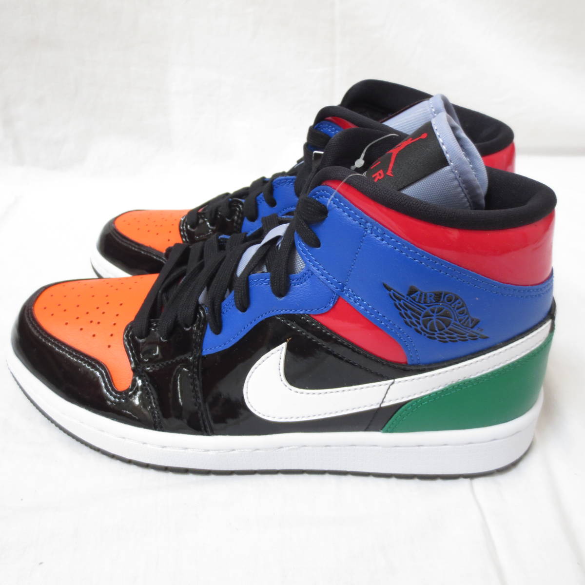Air Jordan 1 Mid SE Patent Bred Toe – Puffer Reds
