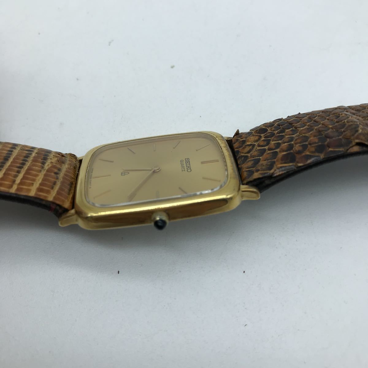 SEIKO セイコー 腕時計 6020-5610 スクエア 14K 不動 クオーツ 【公式 