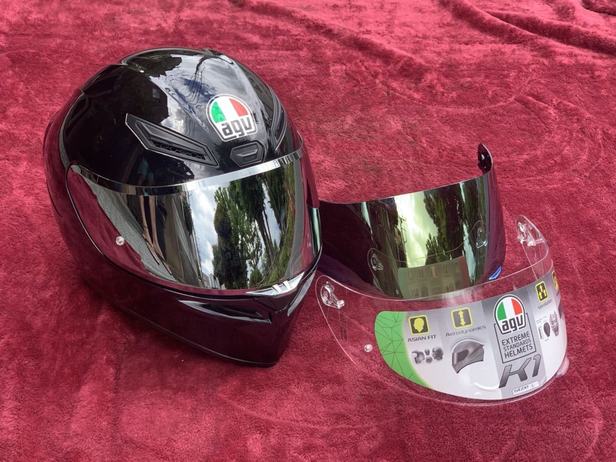 AGV ヘルメット K1 （K-1） JIST SOLID BK ブラック Lサイズ中古美品 