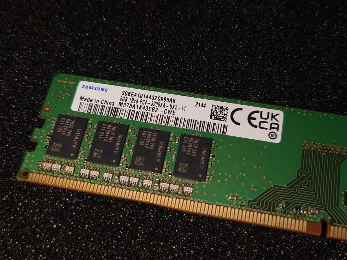 正常動作品】SAMSUNG DDR4 8GB PC4-3200AA-UA2-11 M378A1K43EB2-CWE