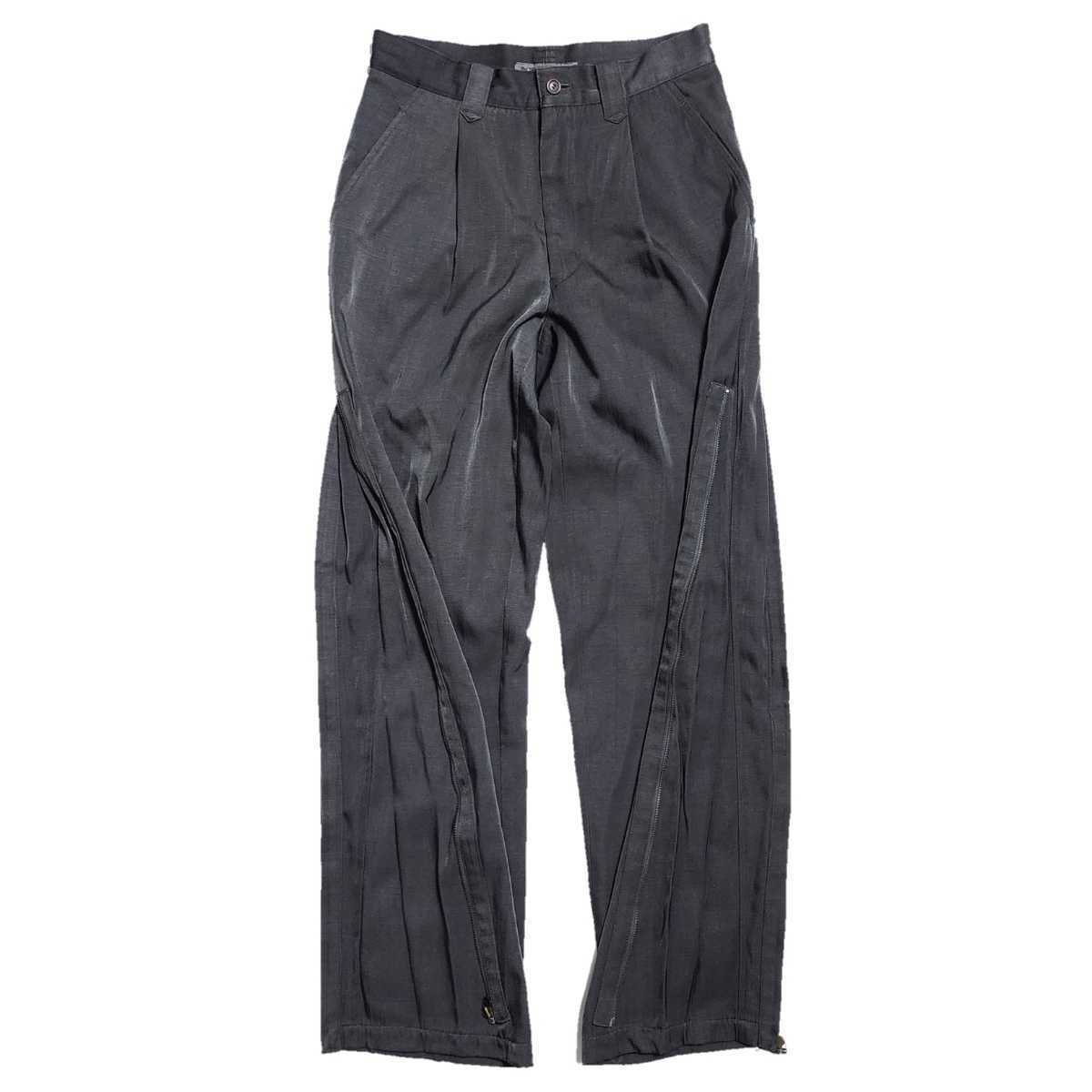 80s issey miyake men SIDE ZIP DEFORMED NYLON PANTS イッセイミヤケ