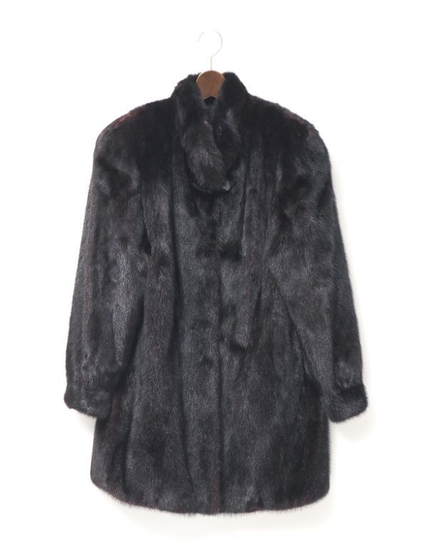 XXX▽ダークミンク*MINK*最高級毛皮*リアルファー*逆毛ミックス*ファー 