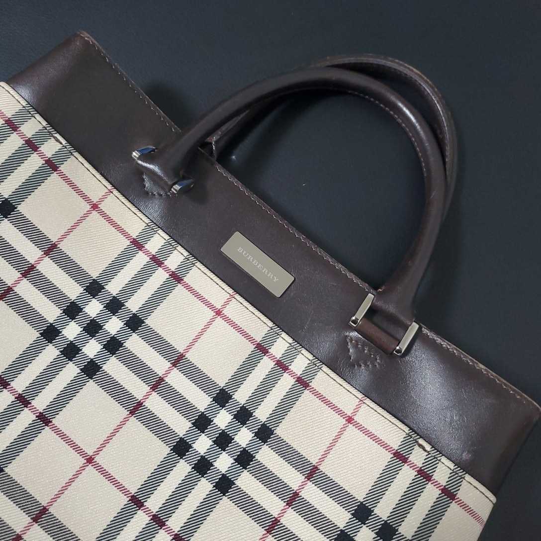 1円〜BURBERRY バーバリー ハンドバッグ ノバチェック ミニトート 