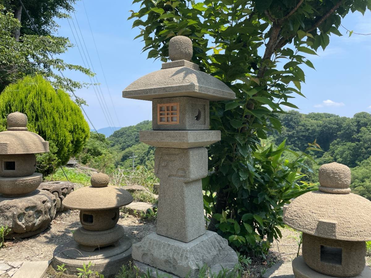 □出雲石灯籠・来待石灯籠『 立灯籠 3尺 織部 』神々の国 島根・土江 