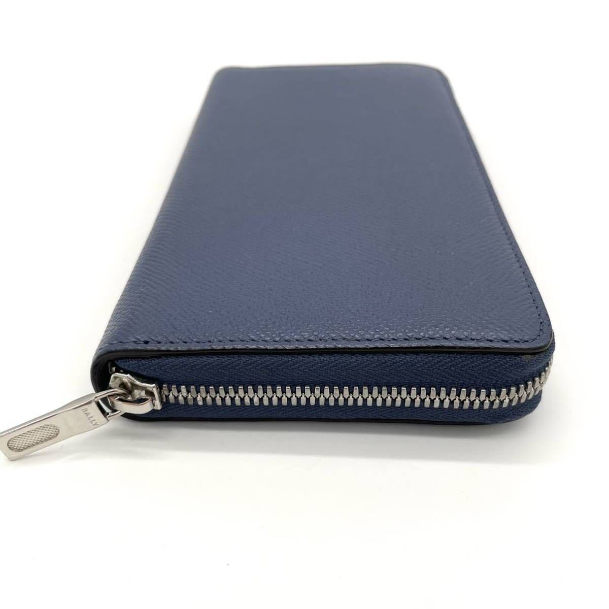 1円〜極美品○BALLY バリー メンズ 長財布 ウォレット ラウンド ジップ 
