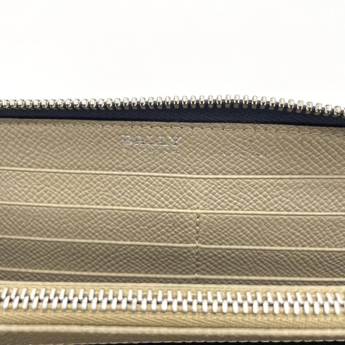1円〜極美品○BALLY バリー メンズ 長財布 ウォレット ラウンド ジップ