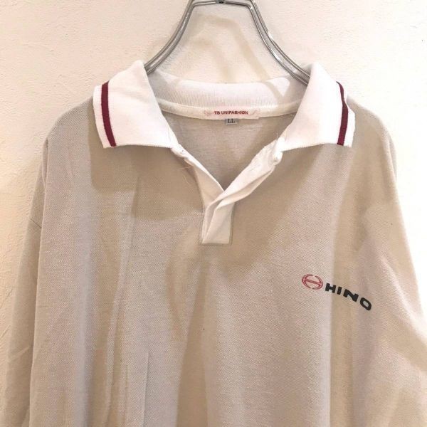 激レア 入手困難 HINO/日野 半袖 ポロシャツ 日野自動車 ユニフォーム ベージュ LL メンズ ヒノ トラック ON659(その他 ...