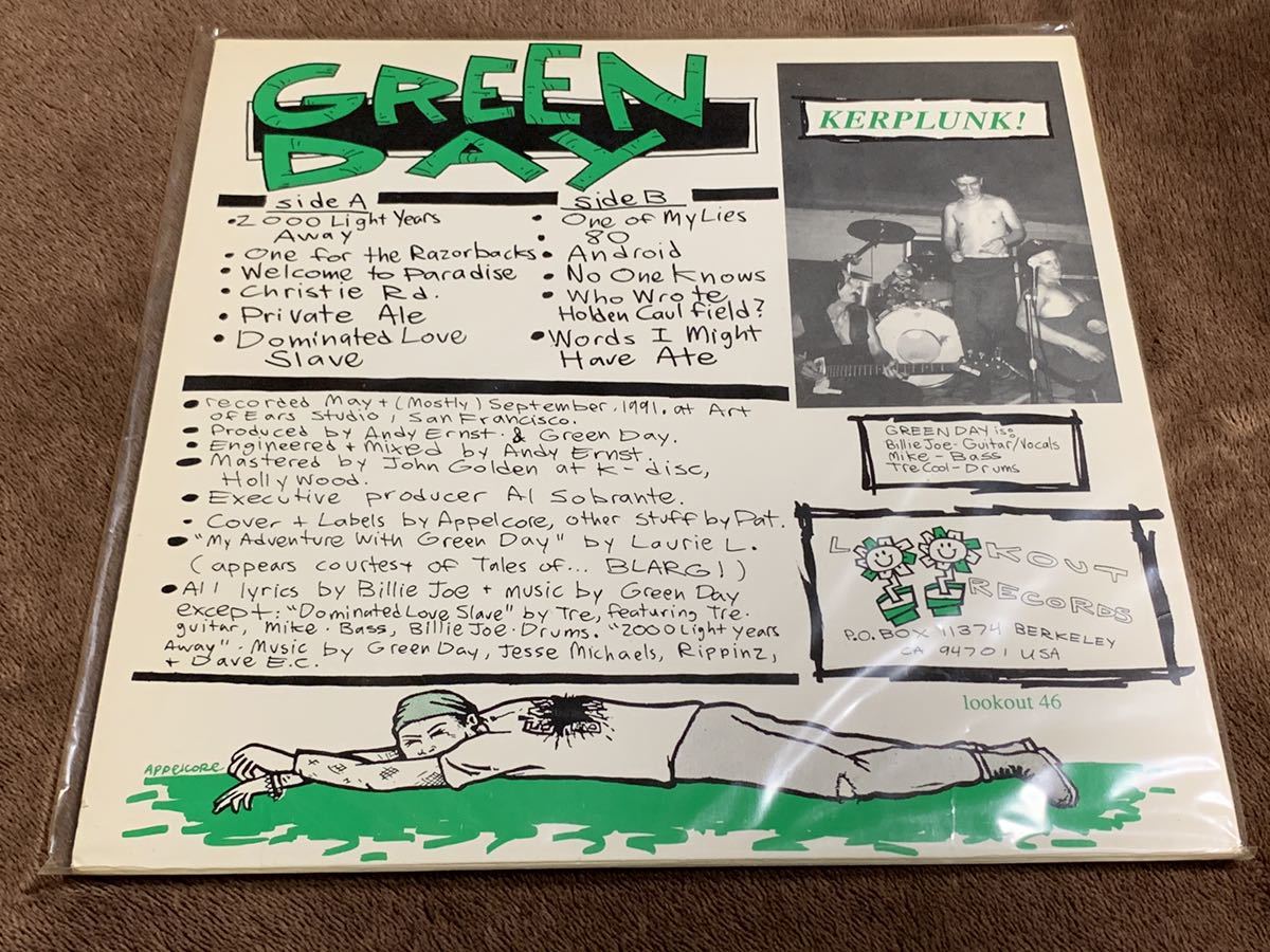 Green Day / KERPLUNK LP 12インチ #グリーンデイ #レコード #PINHEAD GUNPOWDER
