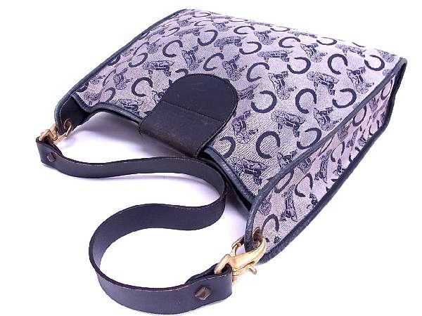 1円 CELINE セリーヌ Cサルキー キャンバス×レザー ハンドバッグ 