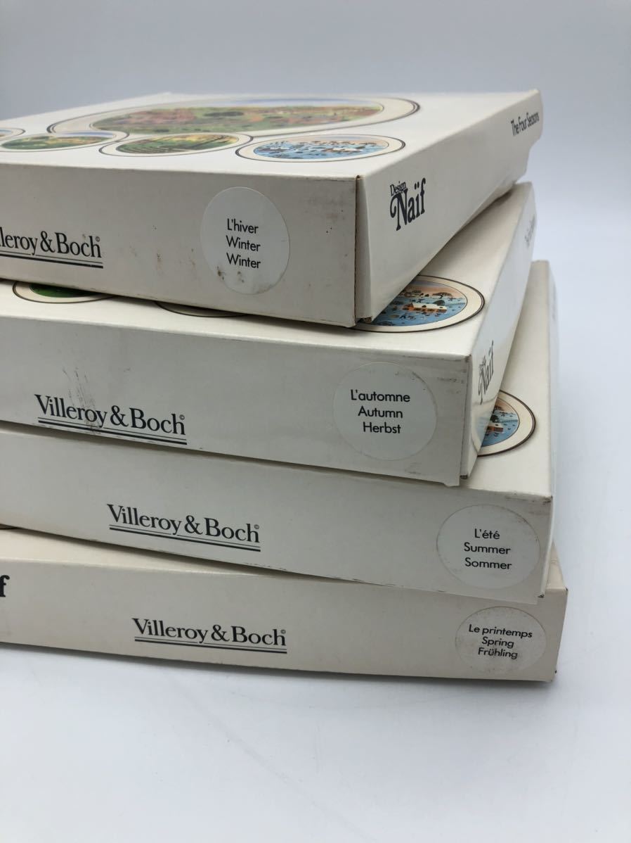 Villeroy&Boch ビレロイ&ボッホ 飾り皿 プレート 絵皿 四季 中古品 4点