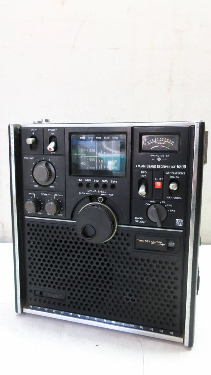 □ソニー スカイセンサー ICF-5800 通電、受信確認済み 電源コードなし