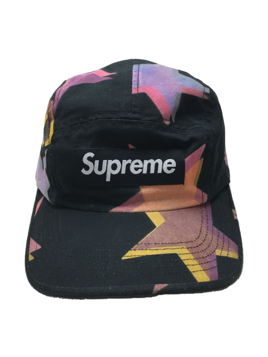 Supreme◇GONZ STARS CAMP CAP/使用感有/21SS/キャップ/コットン/BLK