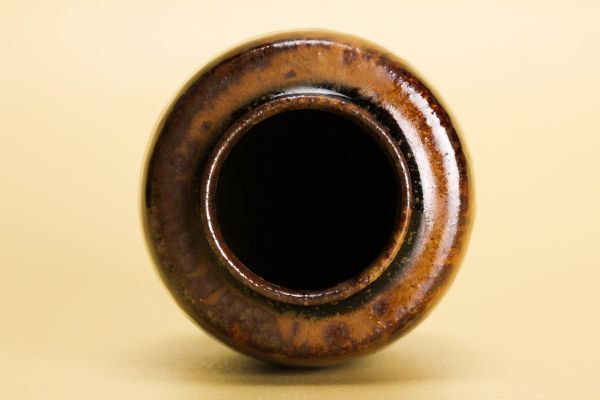 丹波焼石田陶春丹波茶入 仕覆付 共箱 茶道具 丹波茶入 共
