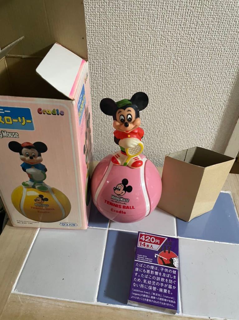 ディズニー テニスローリー 昭和レトロ アンティーク ミッキーマウス 