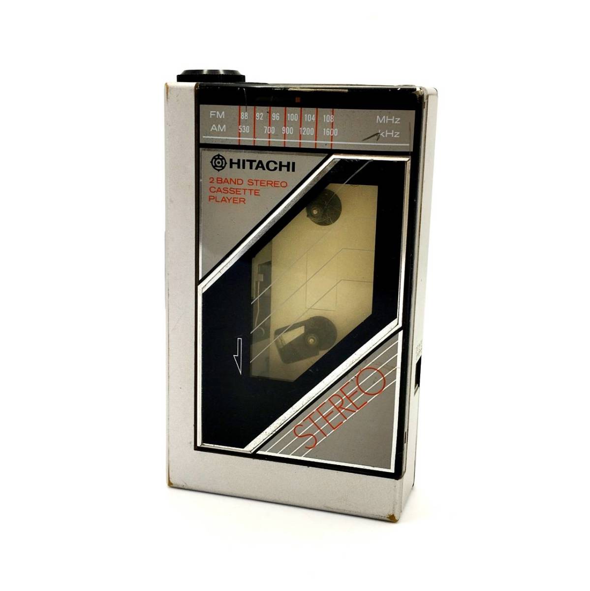 【新品，大得価】 W07062 HITACHI 2band ステレオ CP-201R FM AM 昭和レトロ カセットテープ オーディオ 電池 携帯 ポータブル 動作不可 ジャンク品(ラジカセ)｜売買されたオークション情報、yahooの商品情報をアーカイ ラジカセ