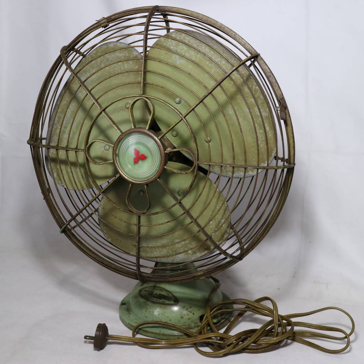 完動品 昭和レトロ 三菱 鉄羽根 3枚羽根 扇風機 羽根径30cm