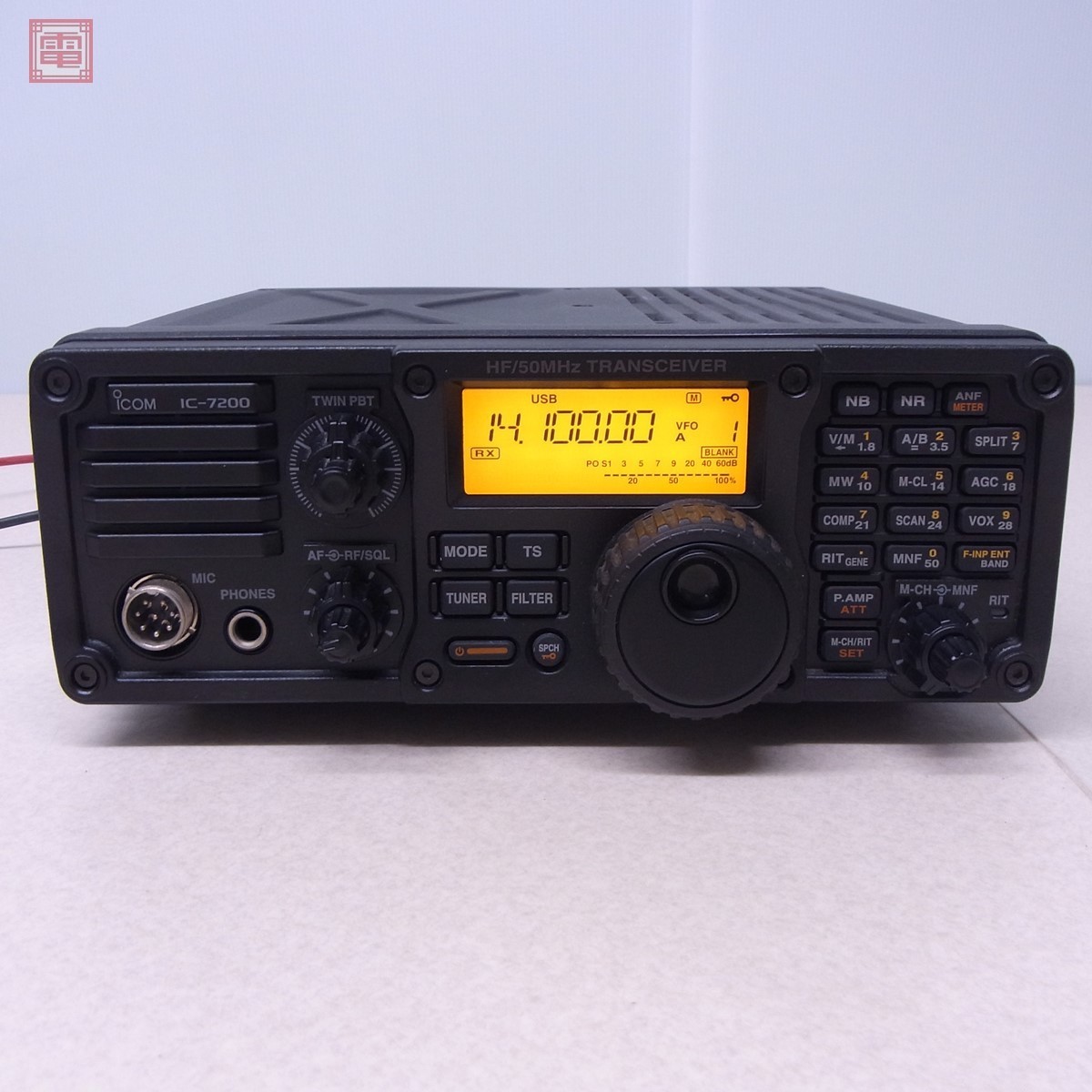 ICOM アイコム IC-7200 HF/50MHz 100W 取説付【20 ICOM IC-7200 IC-7200M