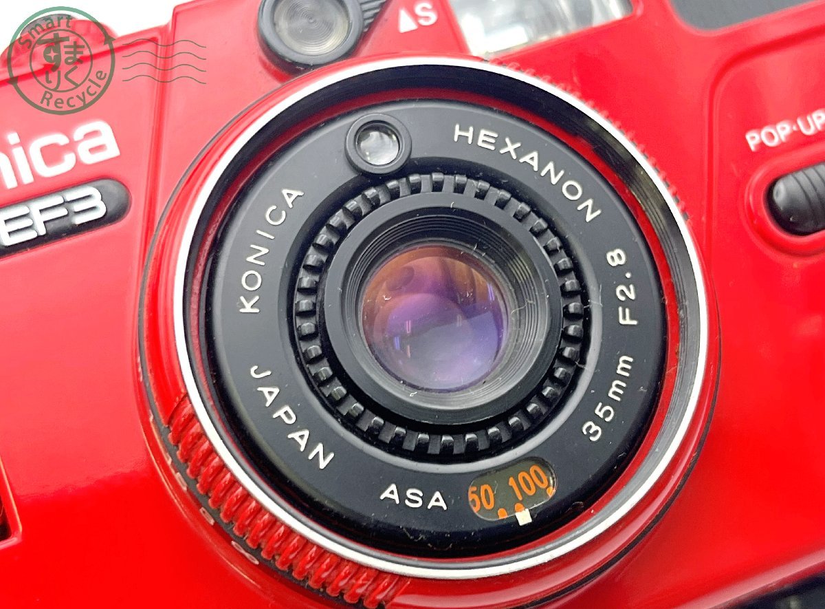 0731389 KONICA コニカ C35 EF3 フィルムカメラ レッド HEXANON 35mm