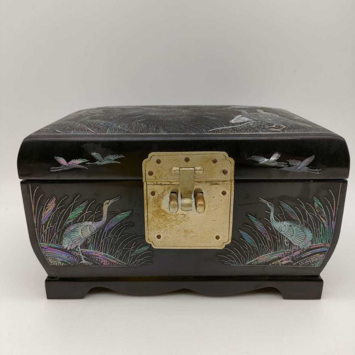 螺鈿細工 ジュエリーBOX 高麗漆器 精巧 レトロ 韓国 伝統工芸品 KOREA