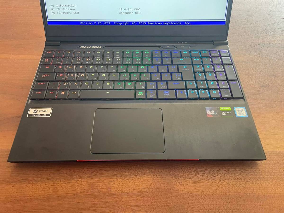 GALLERIA パソコン GCR1660TGF-E Core-i7 9750H 2.6GHz ・64GB 