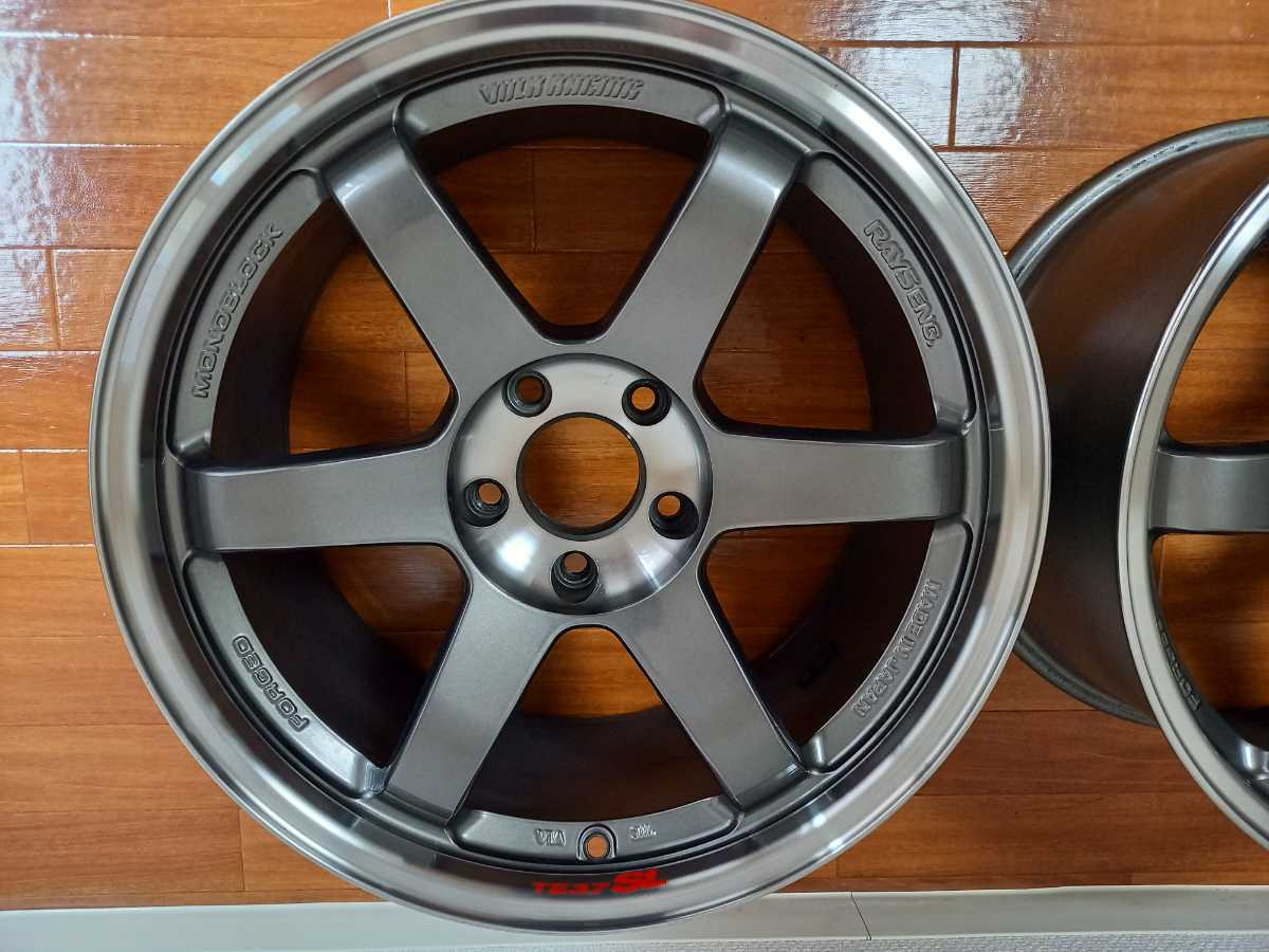 希少 BMW用 TE37 SL 18インチ 9.5J +22 PCD 120 2本セット VOLK RACING 