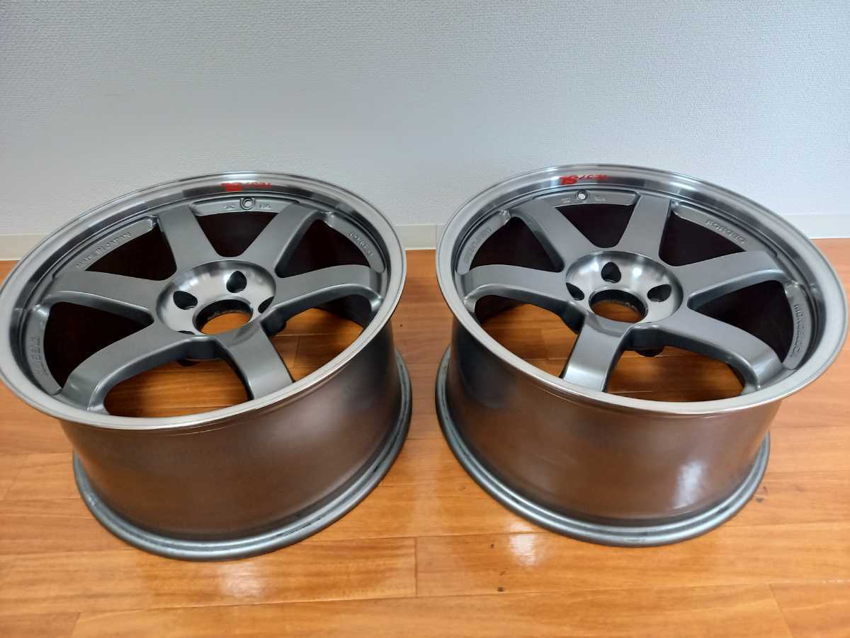 希少 BMW用 TE37 SL 18インチ 9.5J +22 PCD 120 2本セット VOLK RACING 